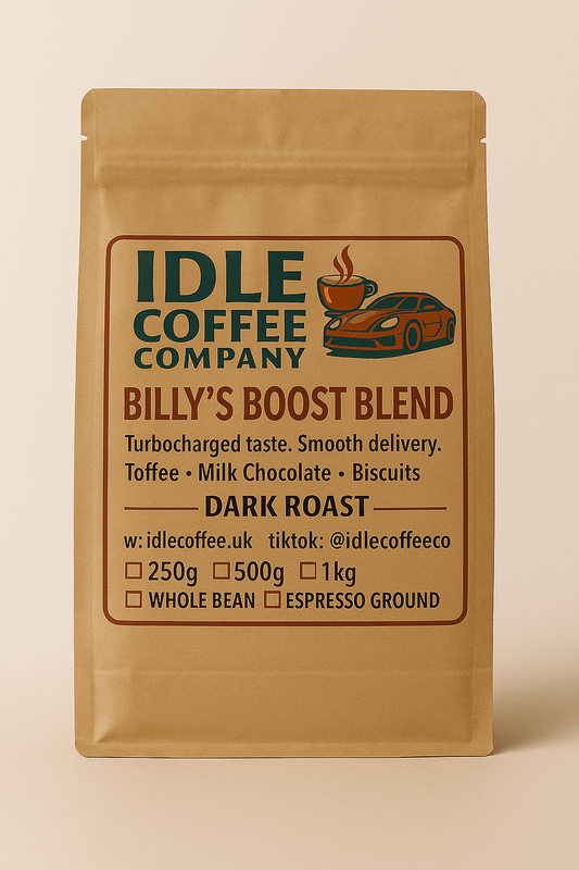 Billy's Boost Blend - Dark Roast 250g Whole Bean Coffee - WLSO#UGANDA-250-WB