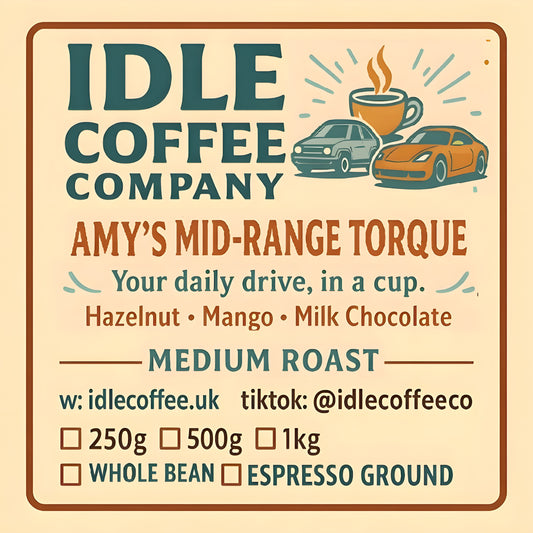Amy's Mid-Range Torque Medium Roast 1kg Whole Bean - WLB#51-1kg-WB